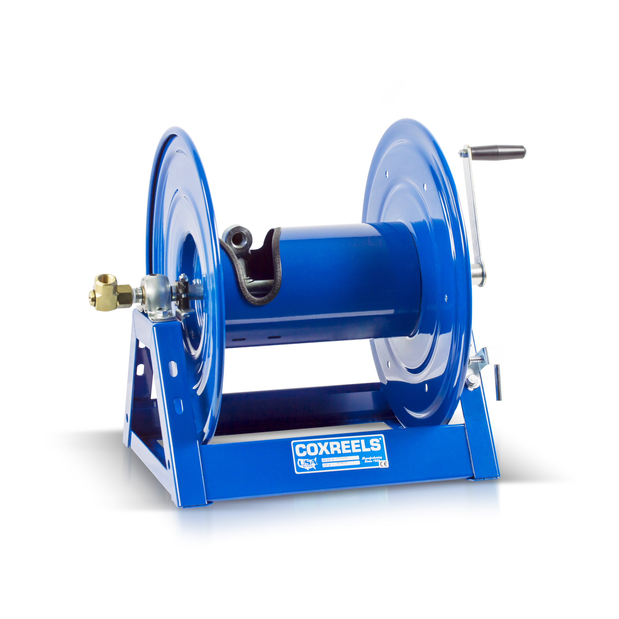 Coxreels Hand-Crank Hose Reel - Holds 3/8in. x 300ft. Hose, Max. 3000 PSI, Model# 1125-4-200-BEXX